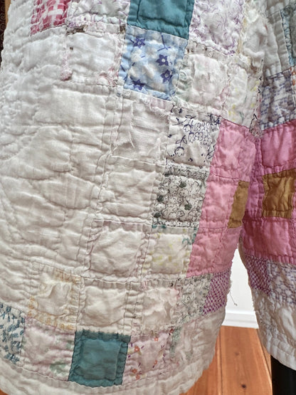 old quilt tuck short pants “boro”