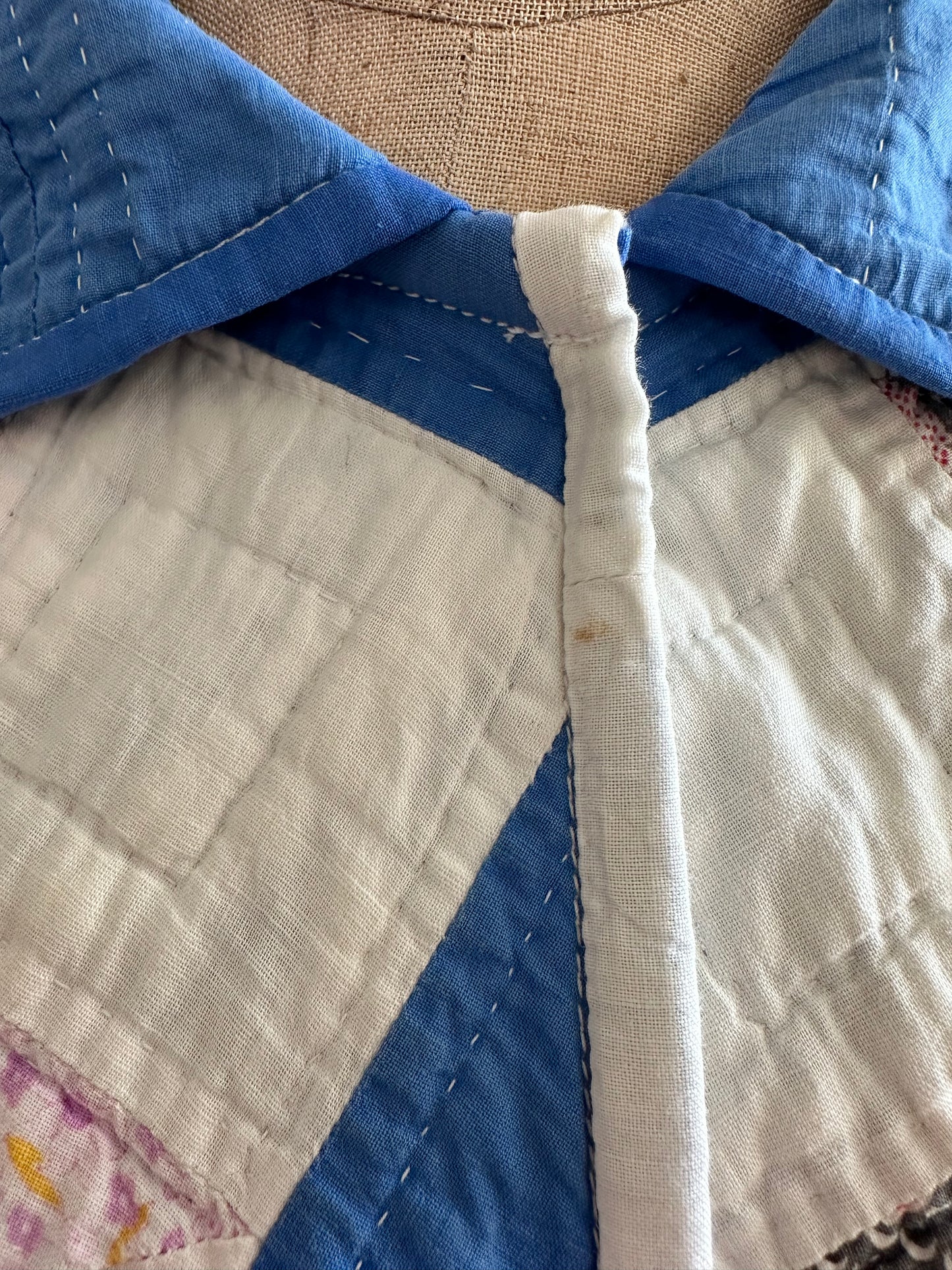 old quilt dress coat