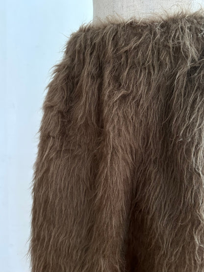 old fur half pants / mocha
