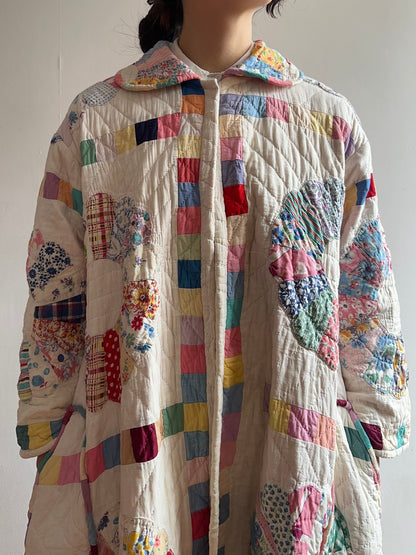 old quilt dress coat