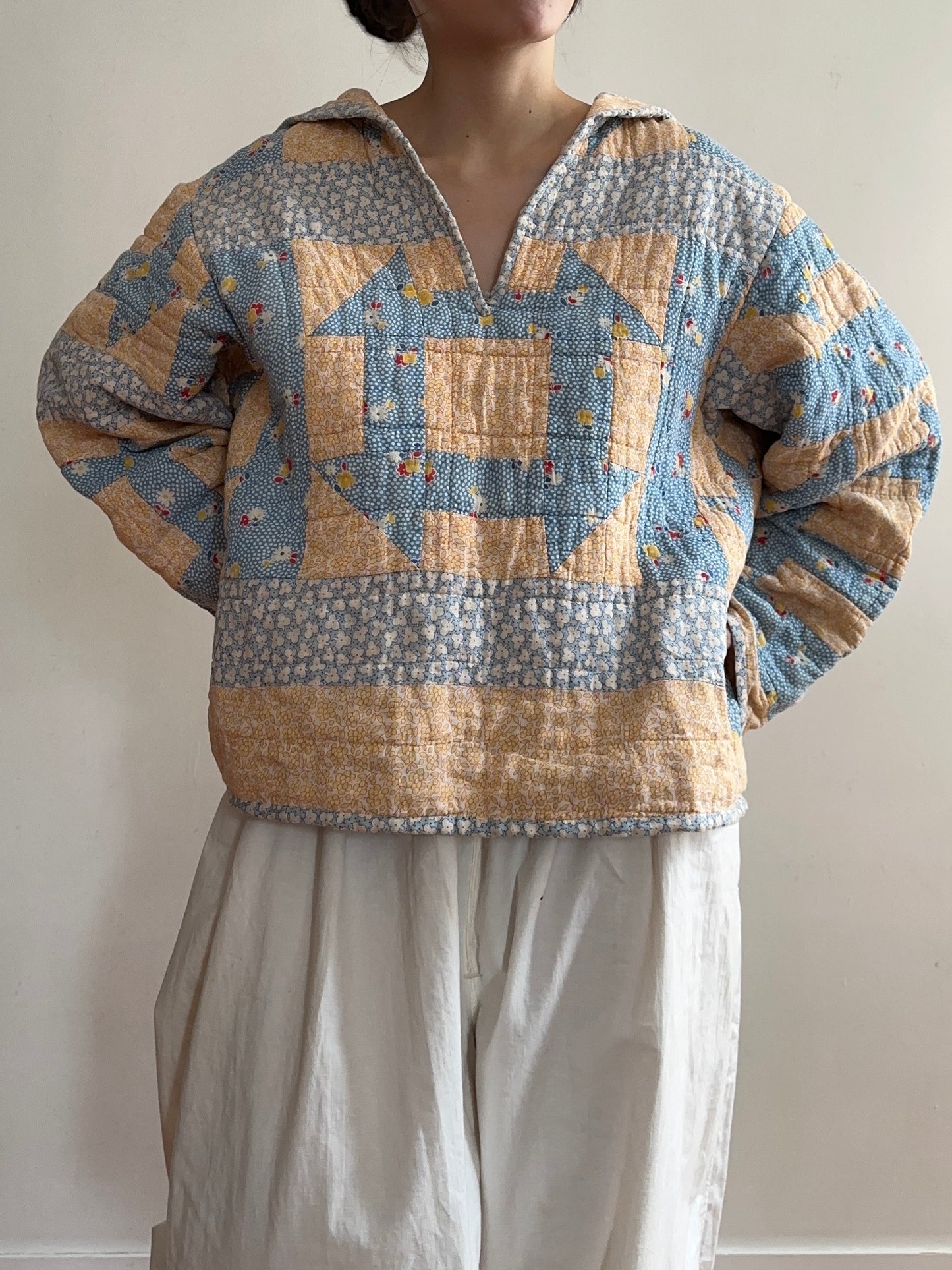 antique quilt sailor shirt