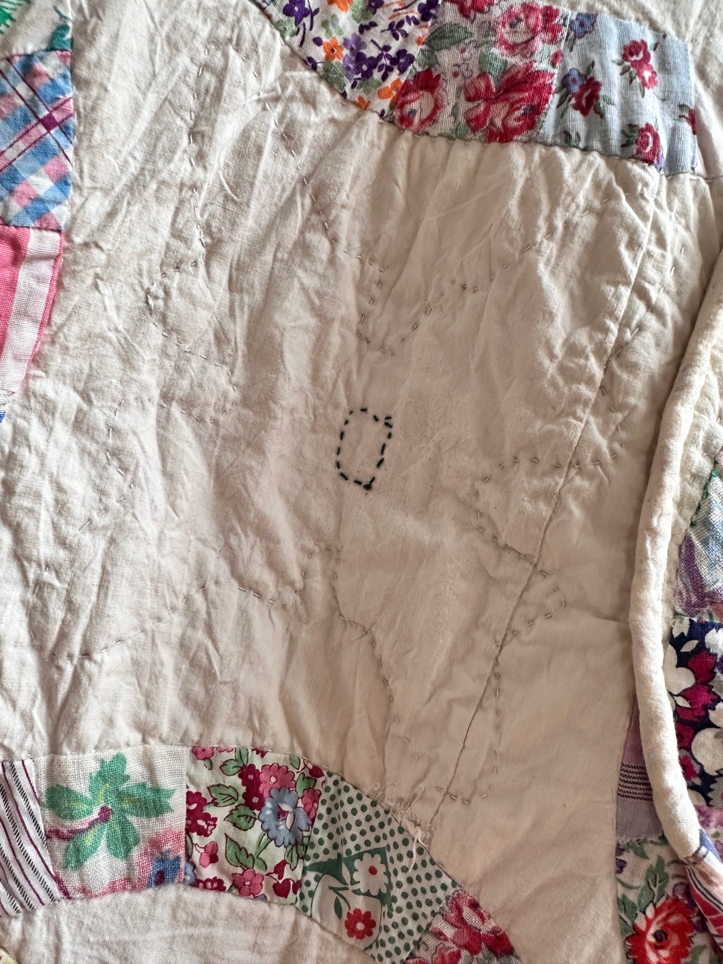 old quilt dress coat