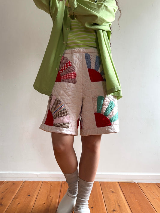 old quilt short pants