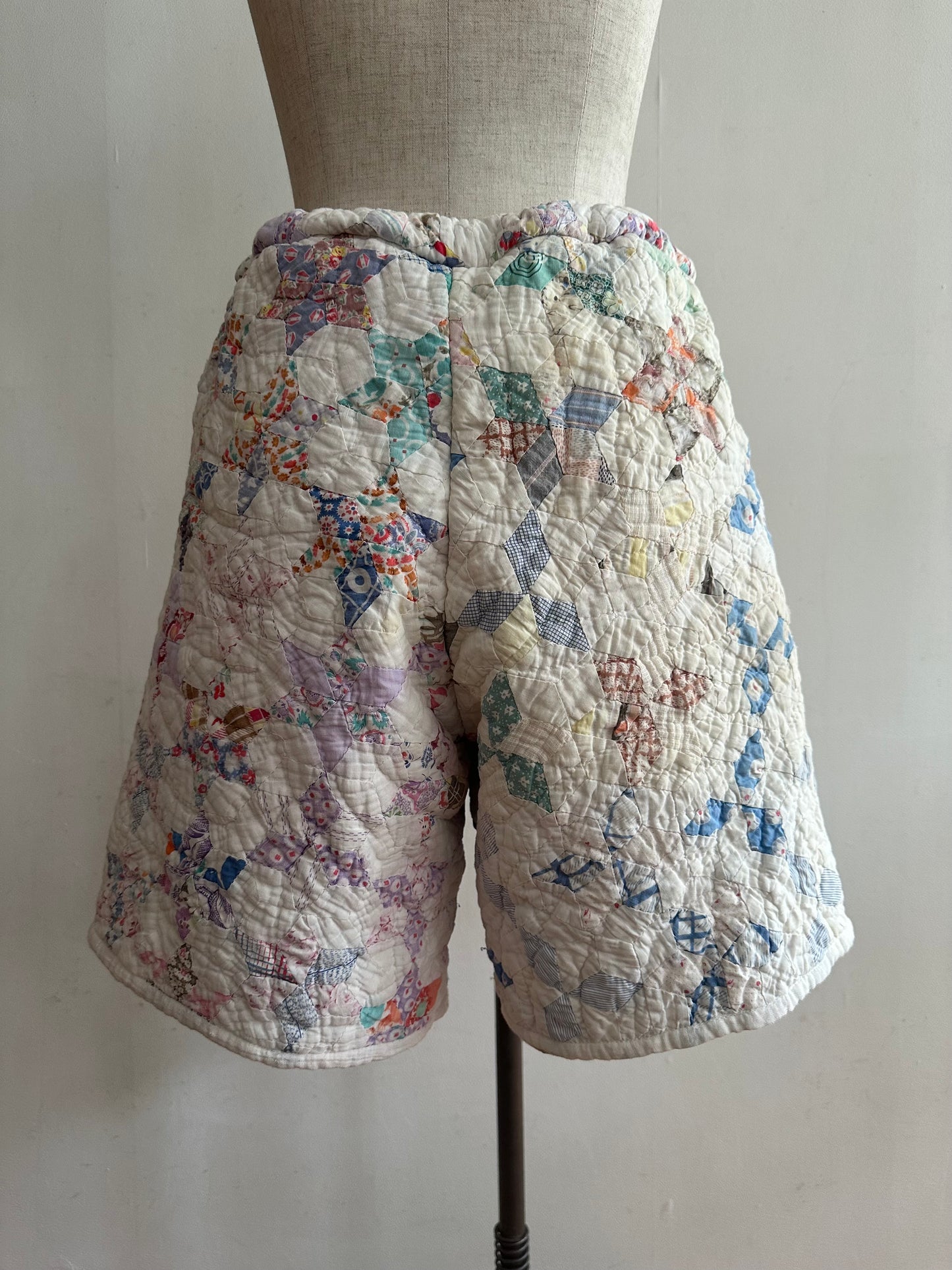 old quilt short pants
