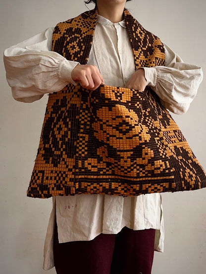 old coverlet monk bag / orange