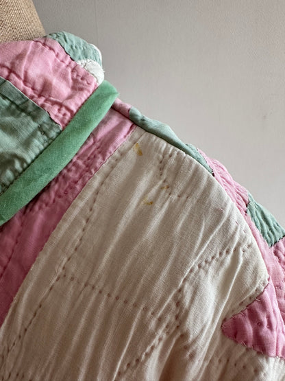 old quilt dress coat