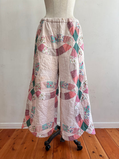 old quilt wide pants