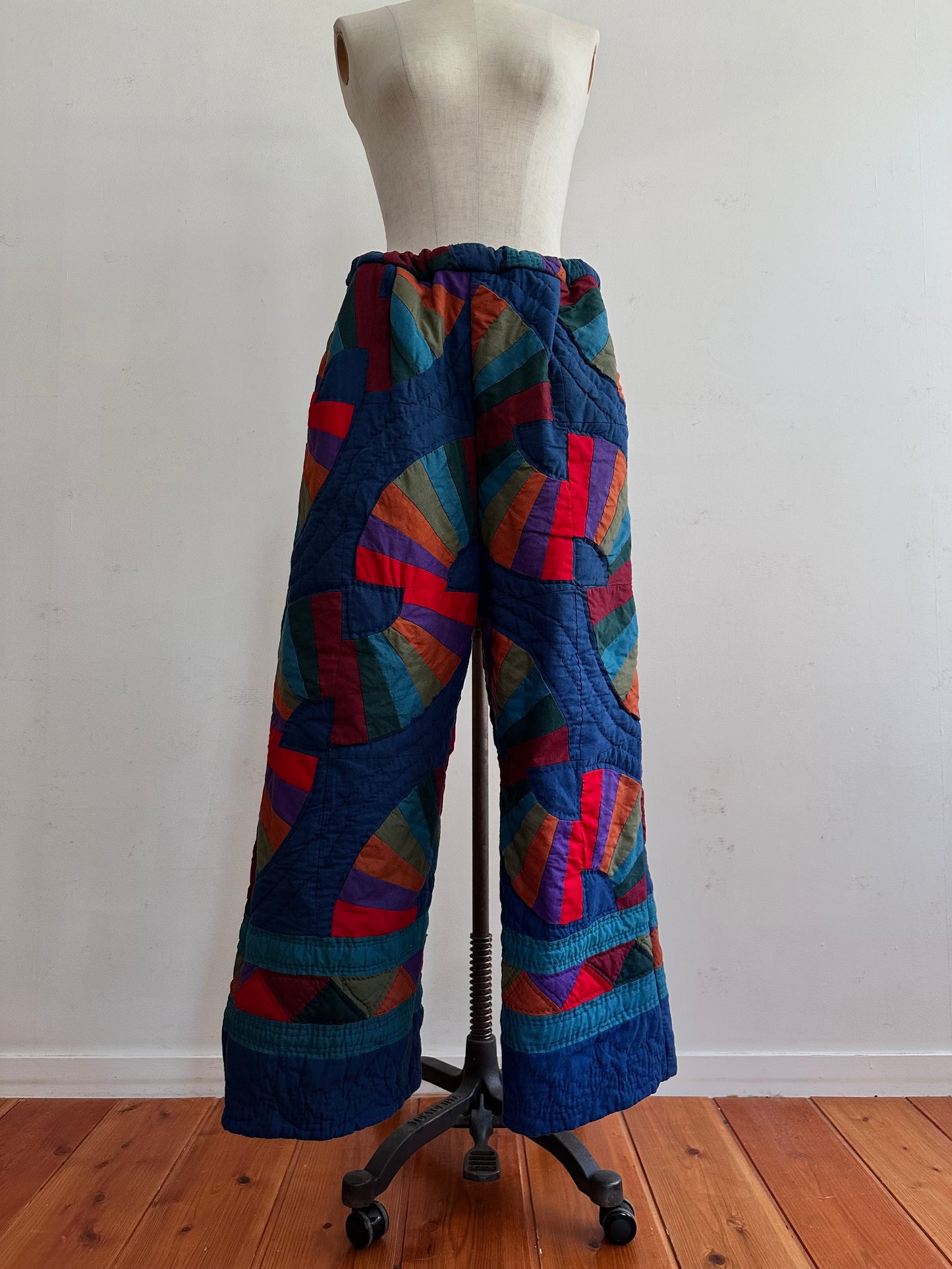 old quilt tuck wide pants