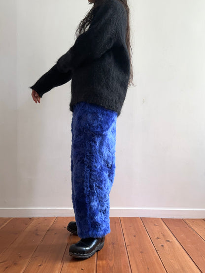 old fur pants / lapis lazuli