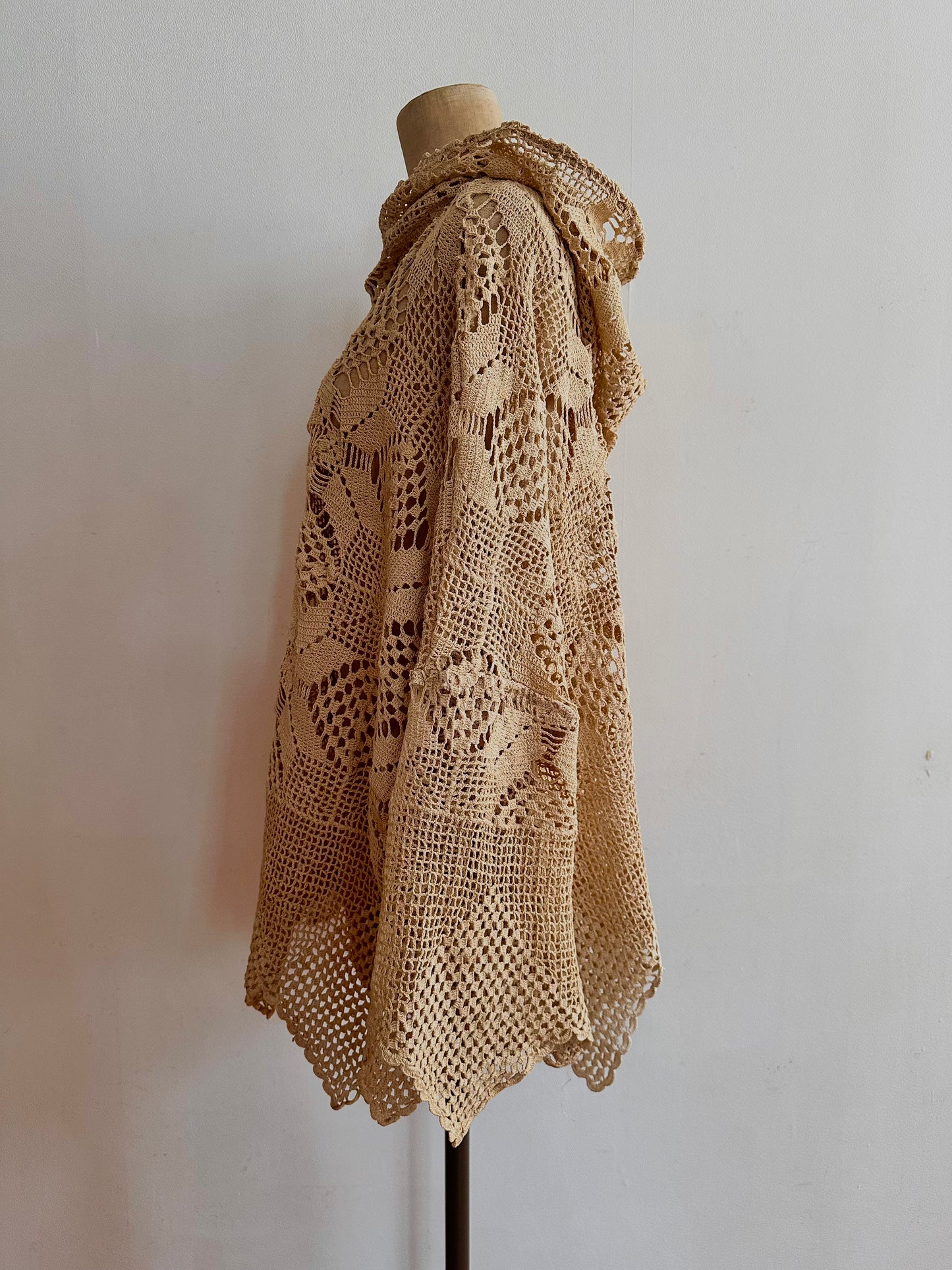 old crochet lace parka