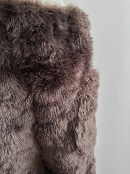 old fur pants / dark brown