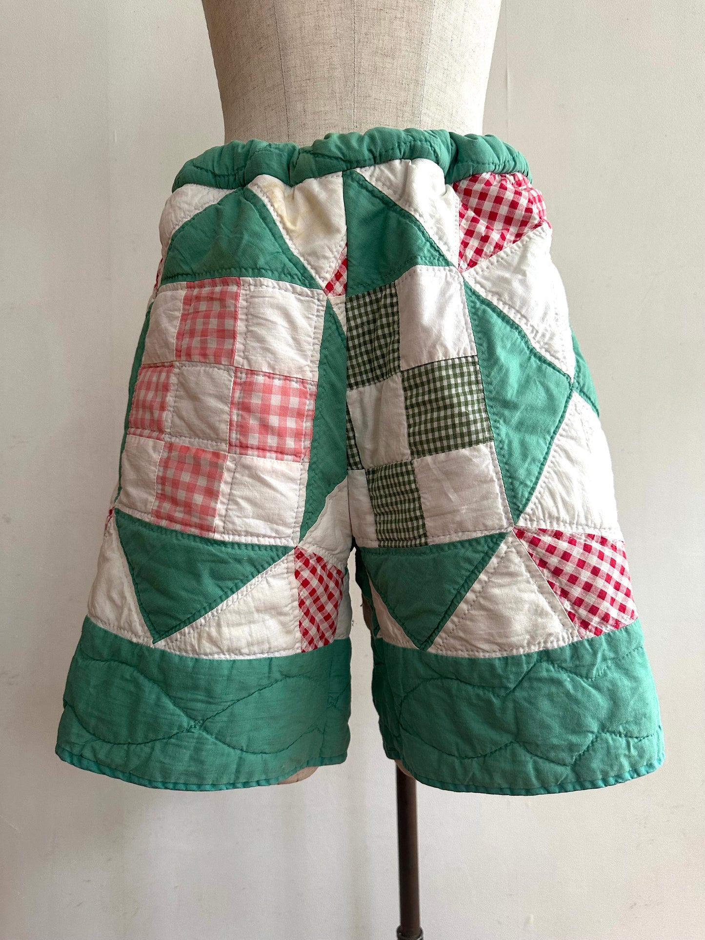 old quilt short pants