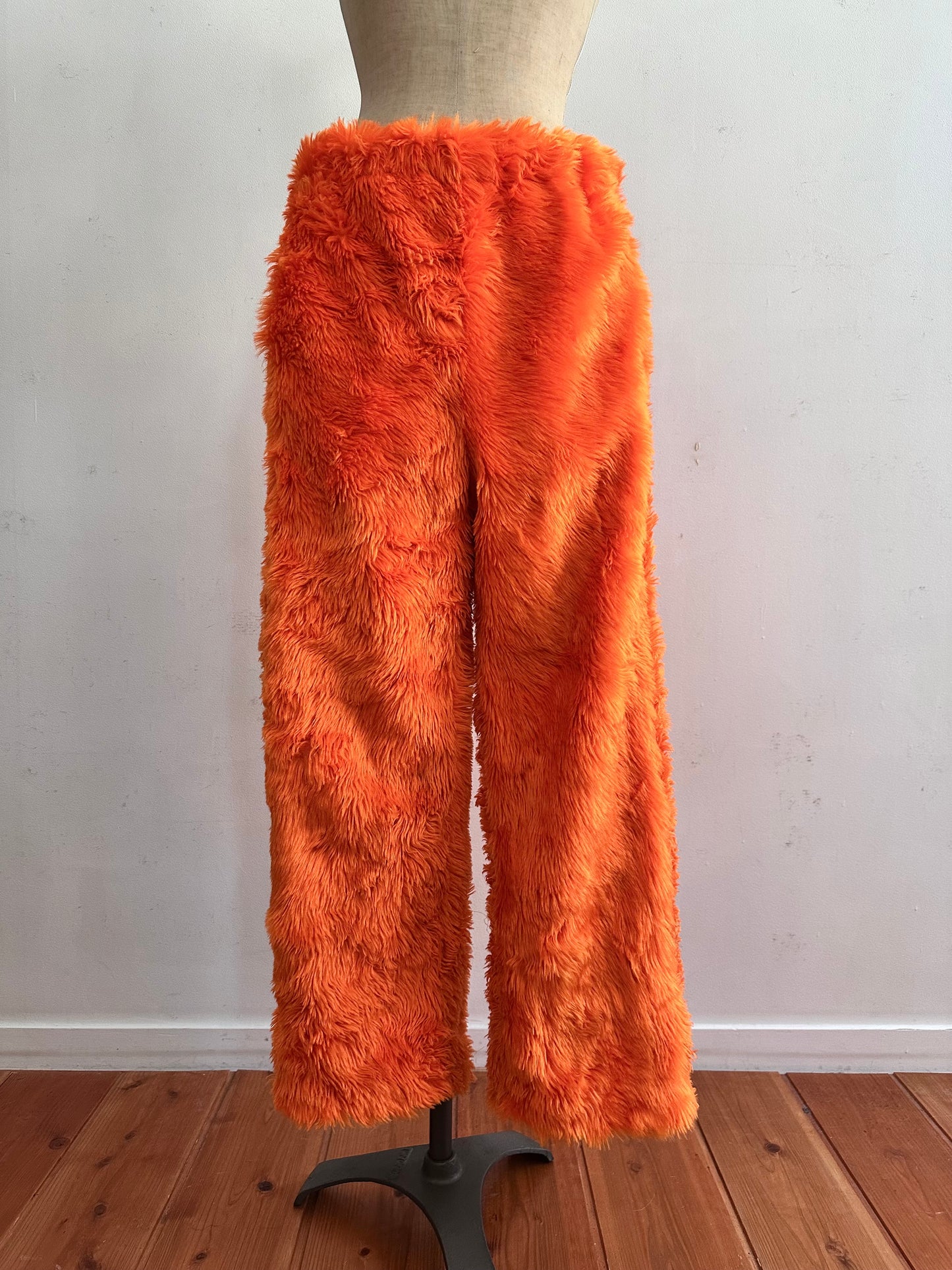 old fur pants /orange