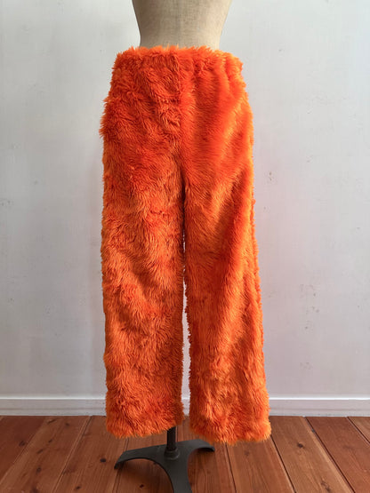 old fur pants /orange