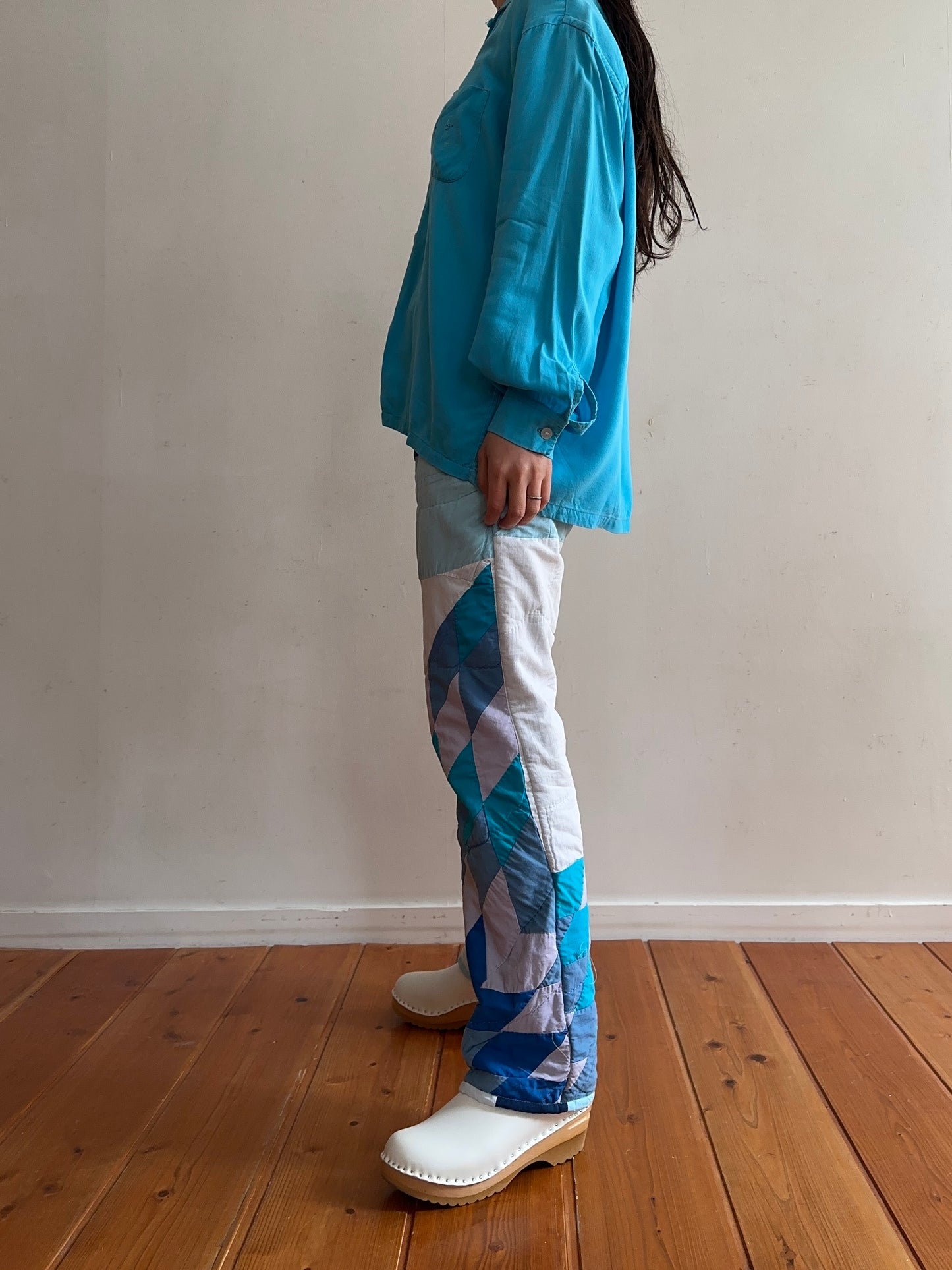 old quilt slim pants