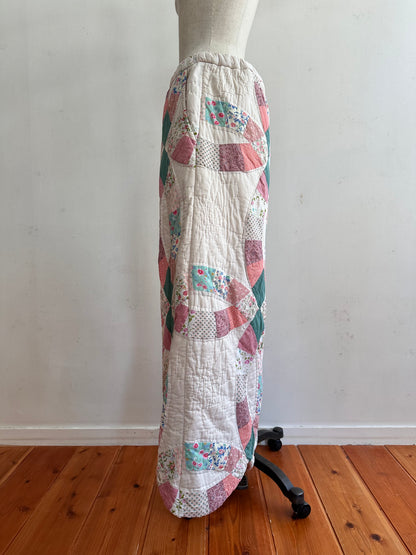 old quilt wide pants