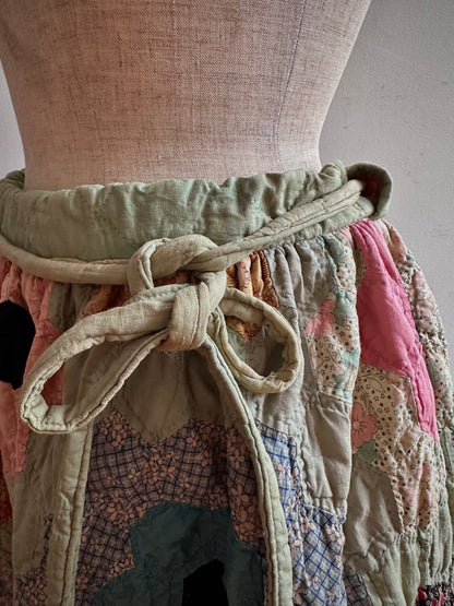 old quilt gather skirt