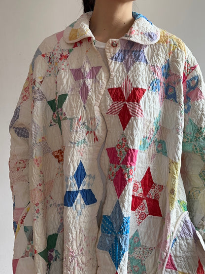 old quilt dress coat