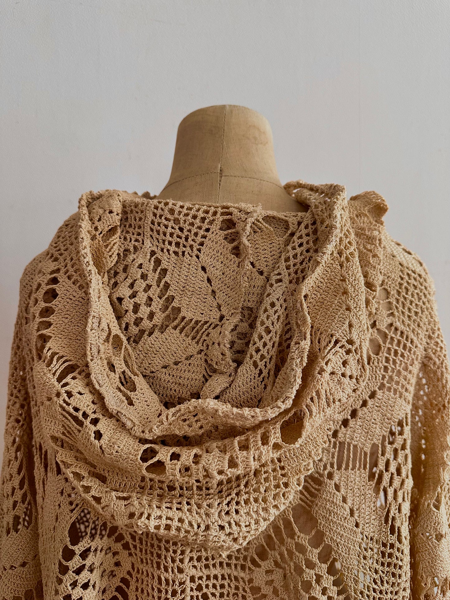 old crochet lace parka