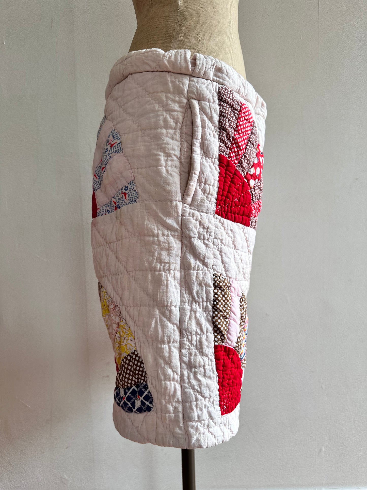 old quilt short pants