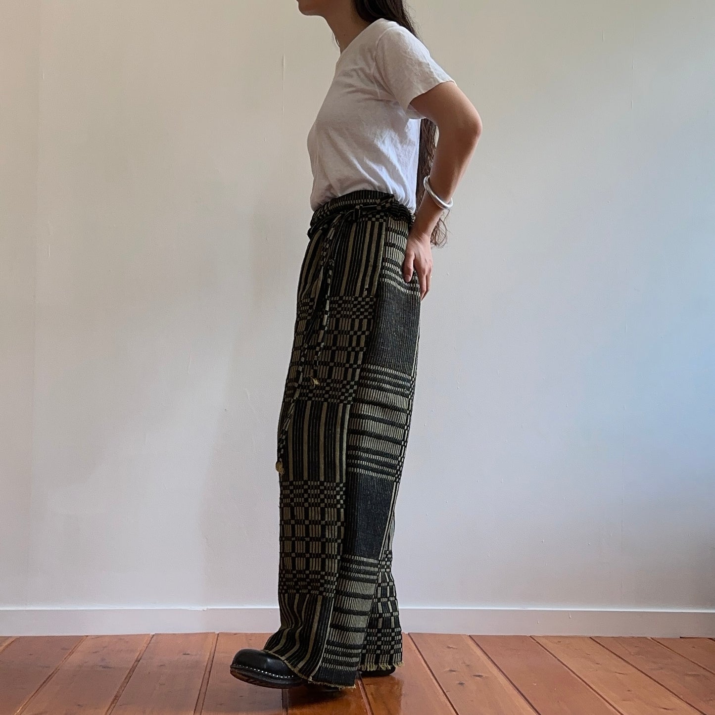 old coverlet tuck wide pants