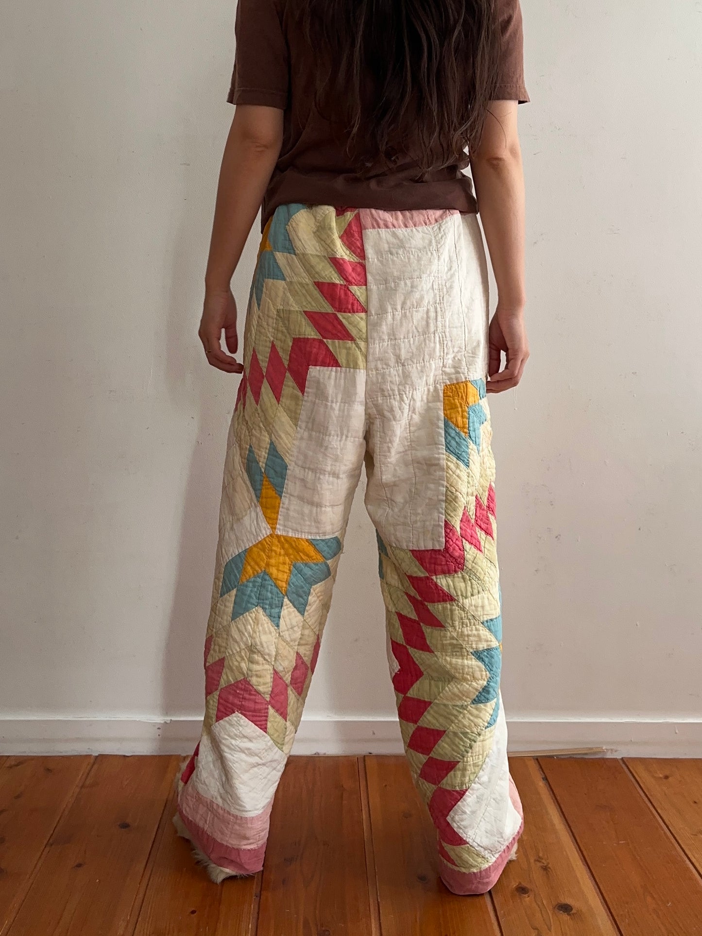 antique quilt pants