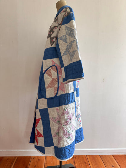 old quilt dress coat