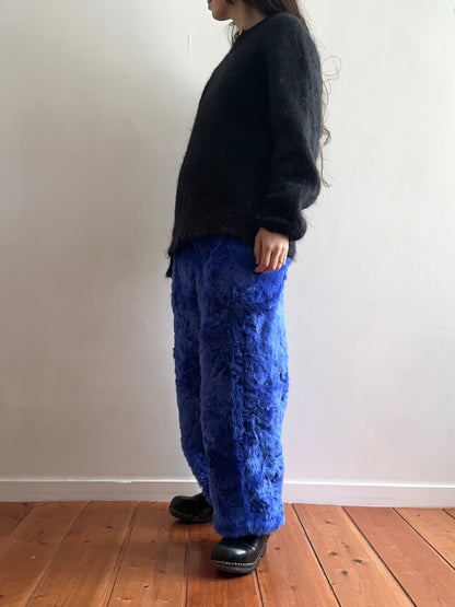 old fur pants / lapis lazuli