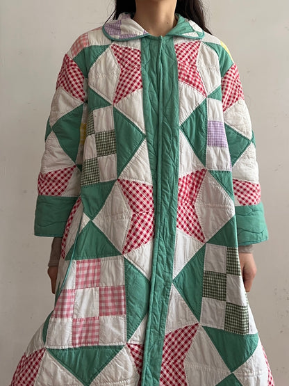 old quilt dress coat