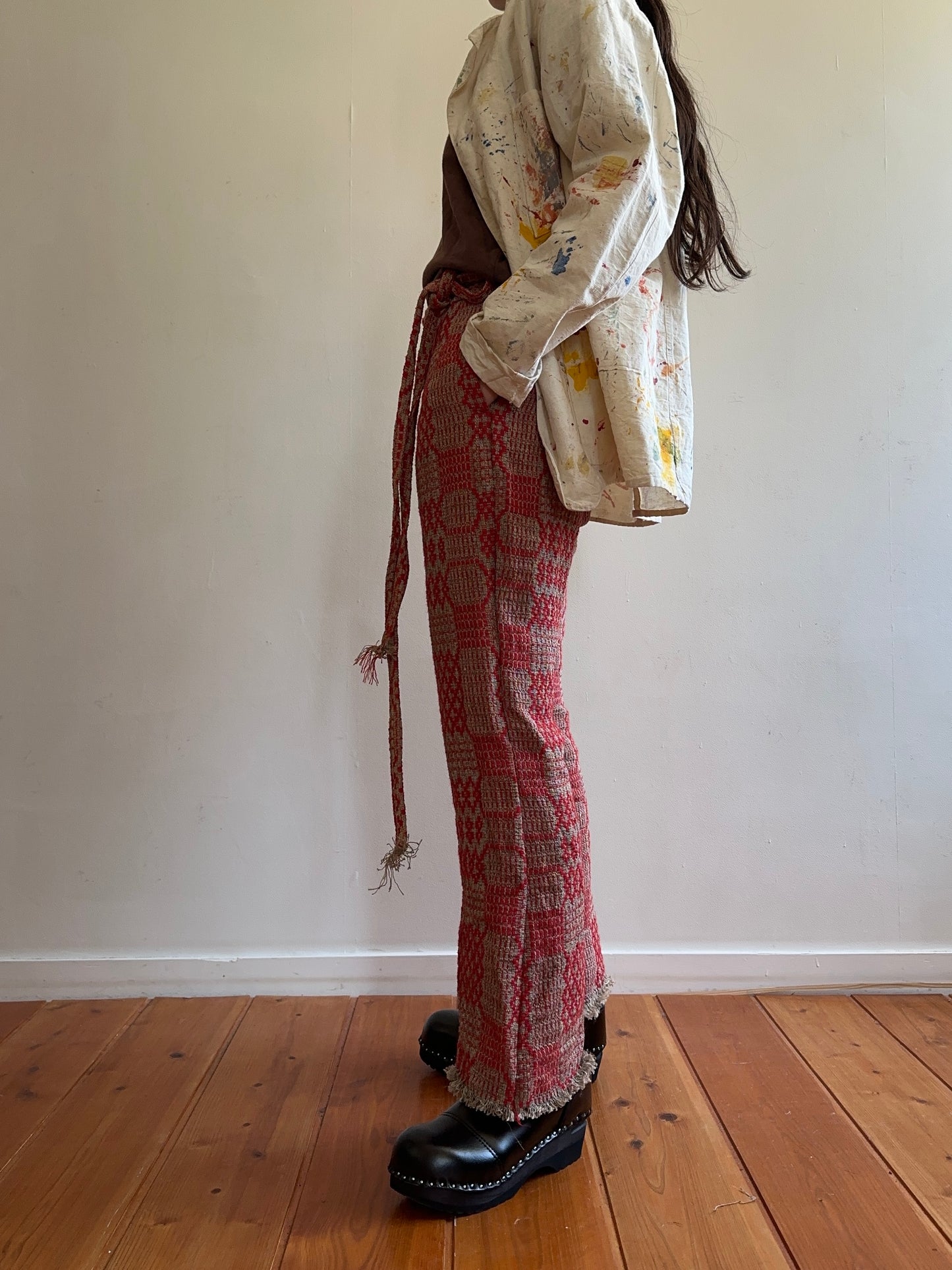 old coverlet slim flare pants / red