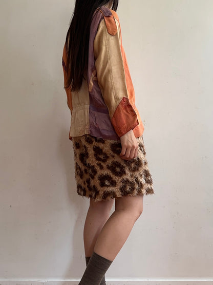 old fur short pants / leopard