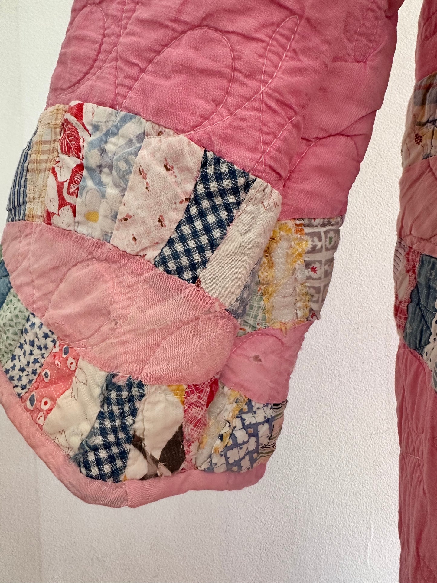 old quilt dress coat