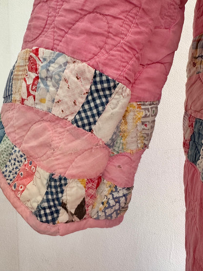 old quilt dress coat