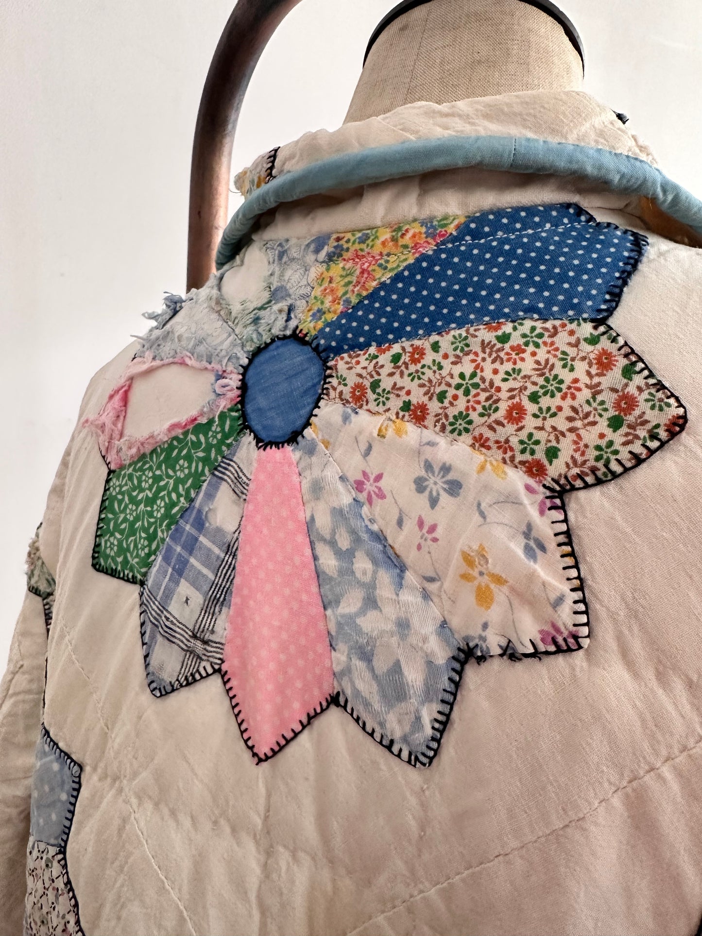 old quilt dress coat
