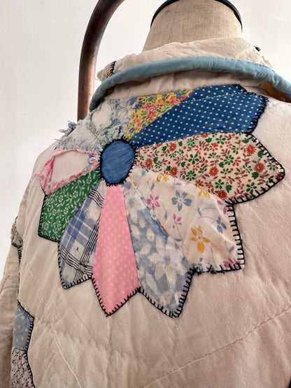 old quilt dress coat
