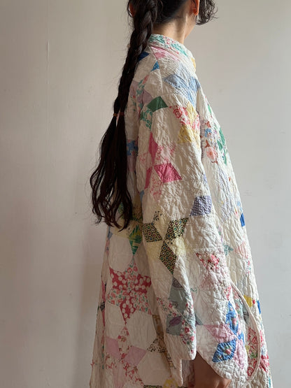 old quilt dress coat