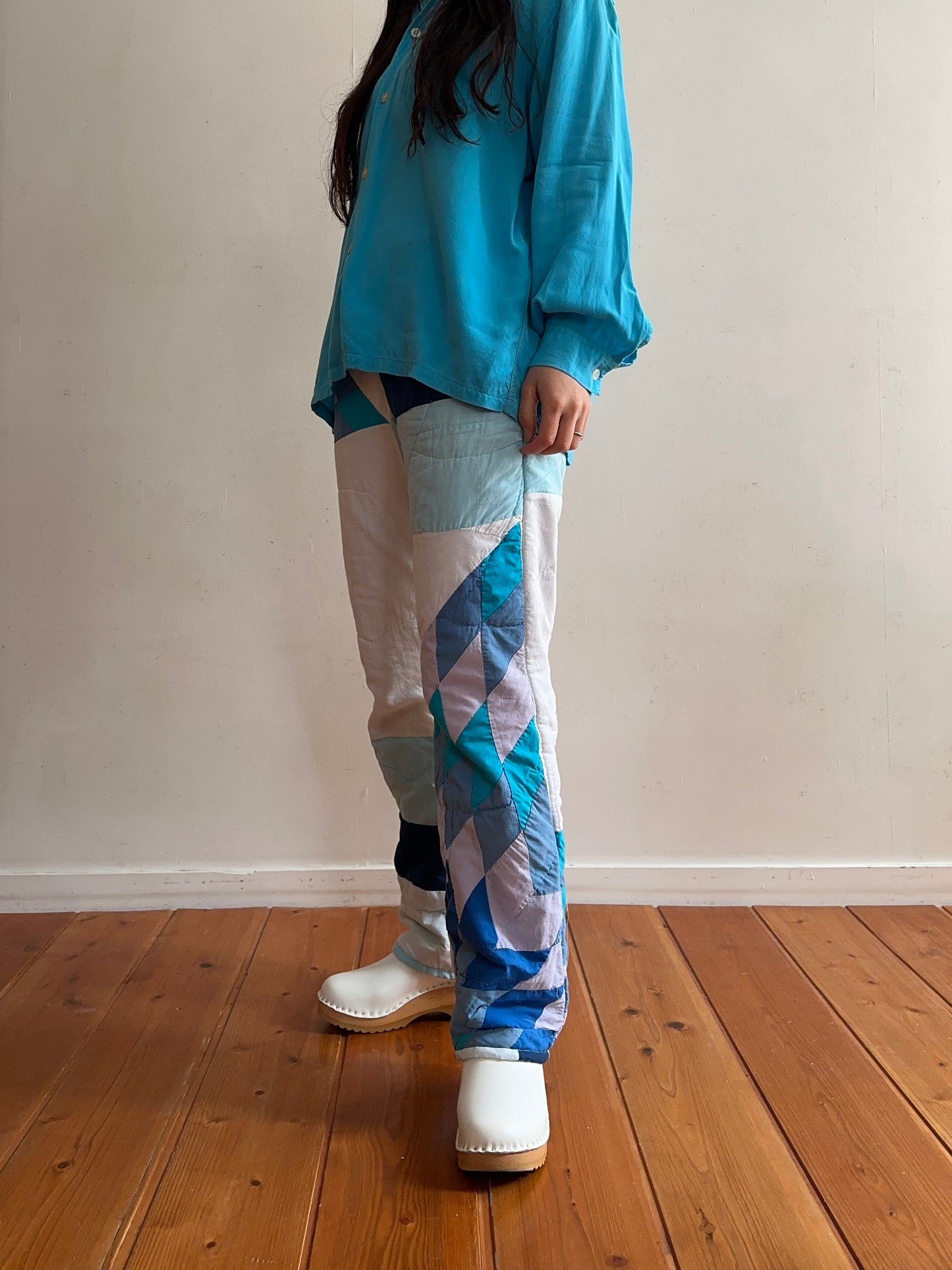 old quilt slim pants