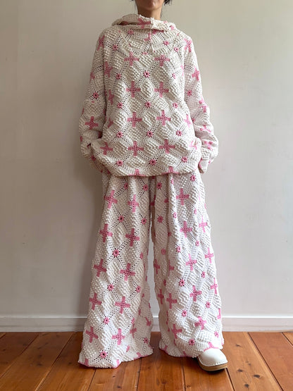 old crochet lace parka