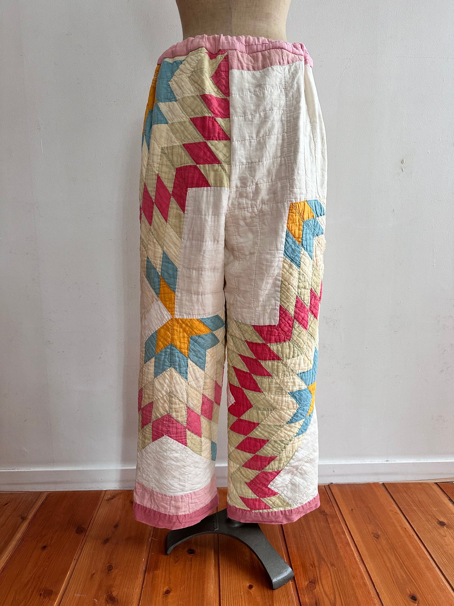 antique quilt pants
