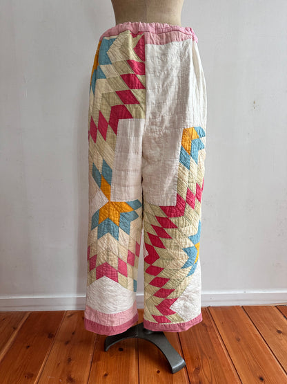 antique quilt pants