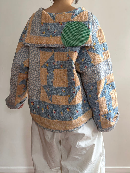 antique quilt sailor shirt