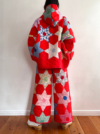 old quilt wide pants