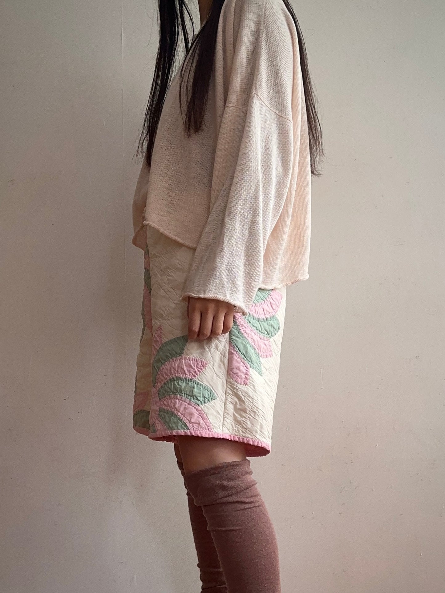 old quilt short pants