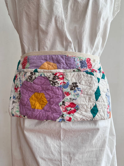 old quilt work apron