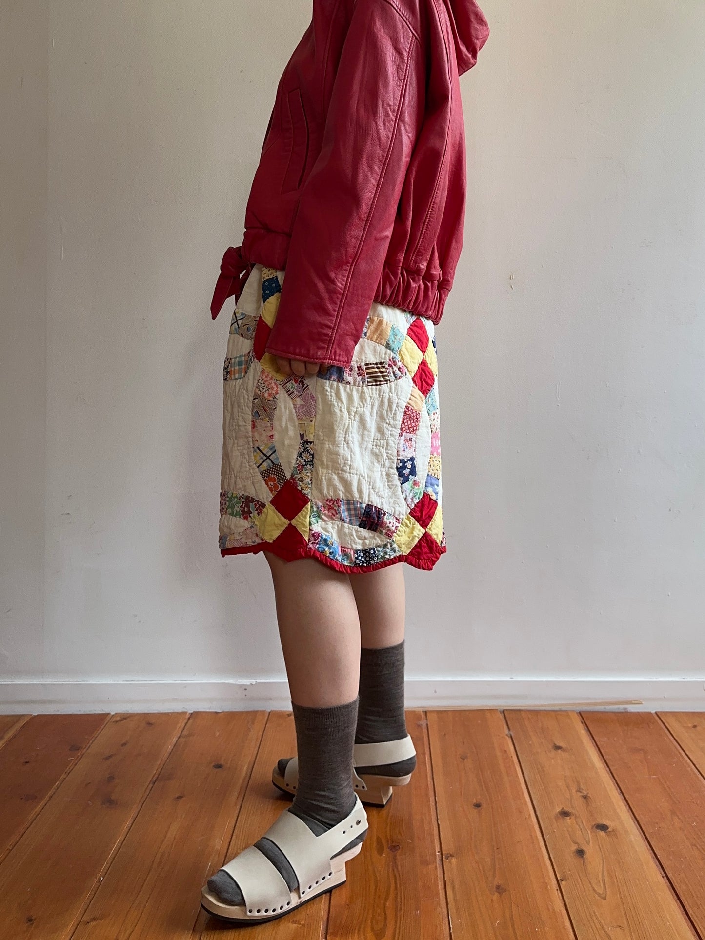 old quilt tuck short pants