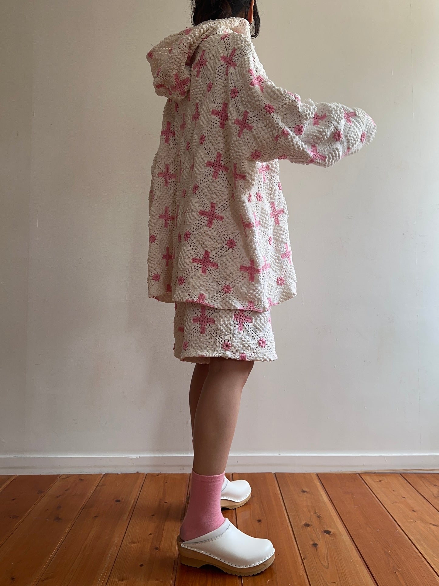 old crochet lace parka