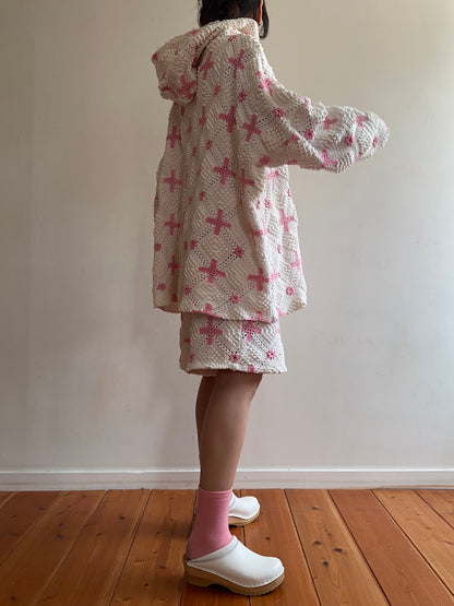 old crochet lace parka