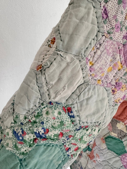 old quilt dress coat