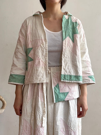 antique quilt short jacket