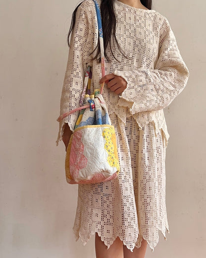 old quilt pocket bag